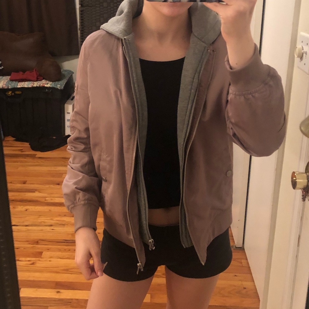 purple and gray jacket, trendy, only worn 3x